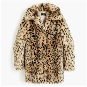 J.Crew
Women's Brown Leopard Faux-fur Coat, XS